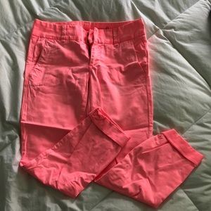 Bright Coral Chino Pants from J Crew